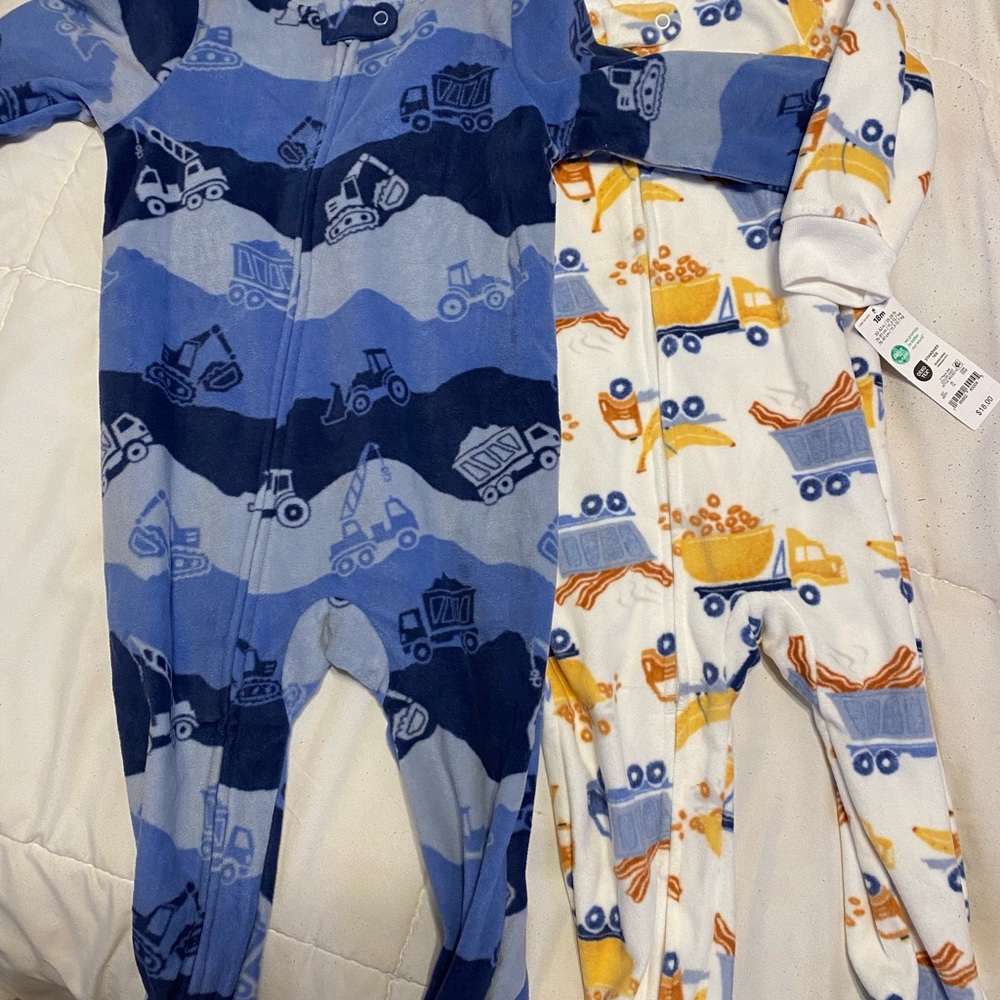 Carters Construction Fleece Pajamas